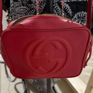 Red Leather Crossbody Bag